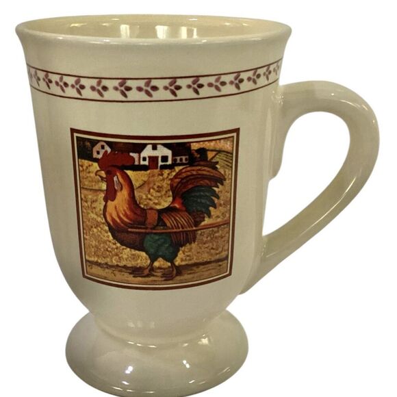 B.I. Inc Rooster Country Morning Coffee Mug 5" 12 oz. Cup - Picture 1 of 6